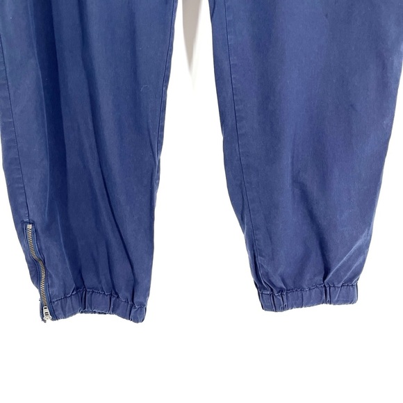 Loft Navy Blue High Waisted Ankle Zip Jogger Pants Size M - Picture 7 of 15
